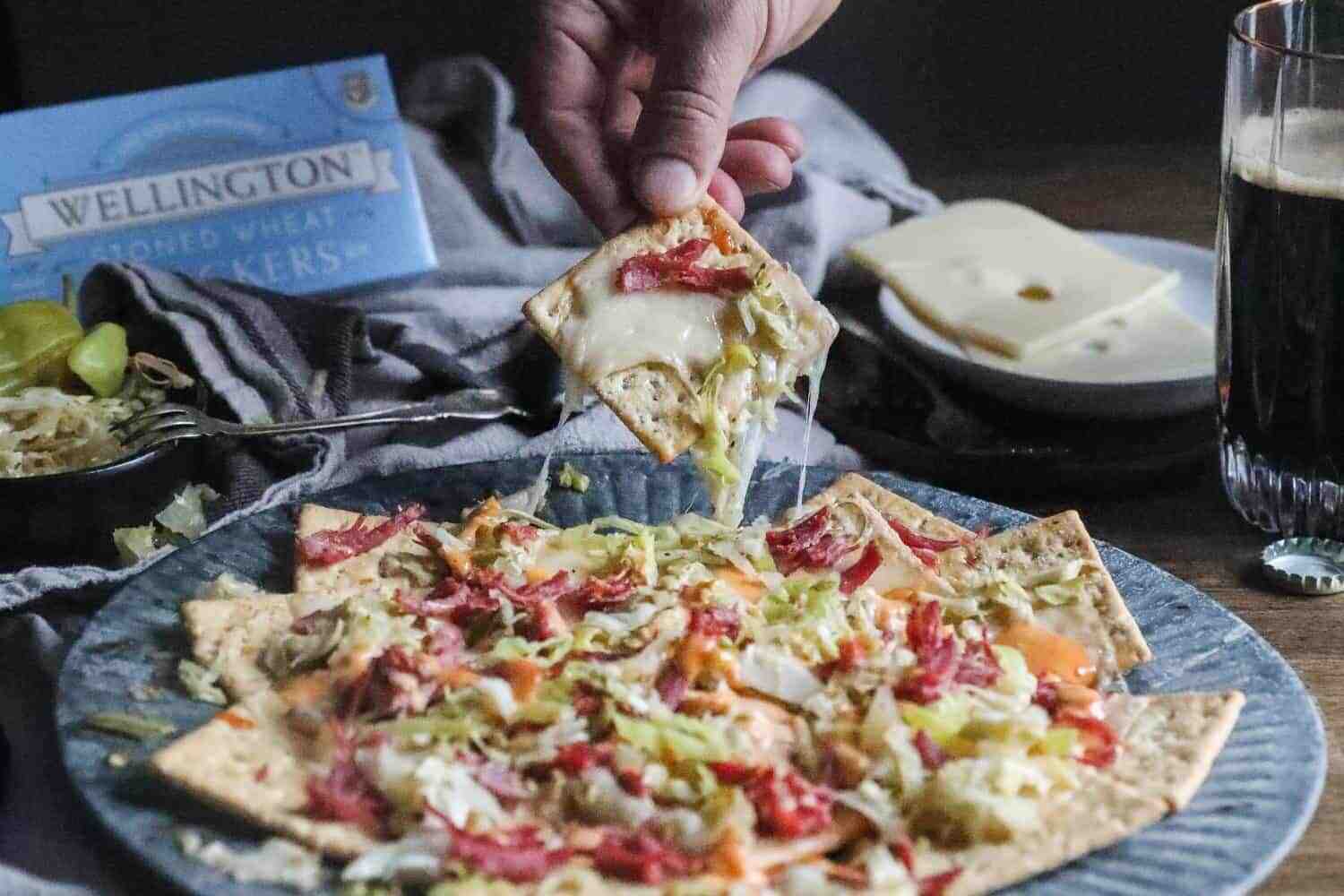 Reuben Nachos | Wellington Crackers