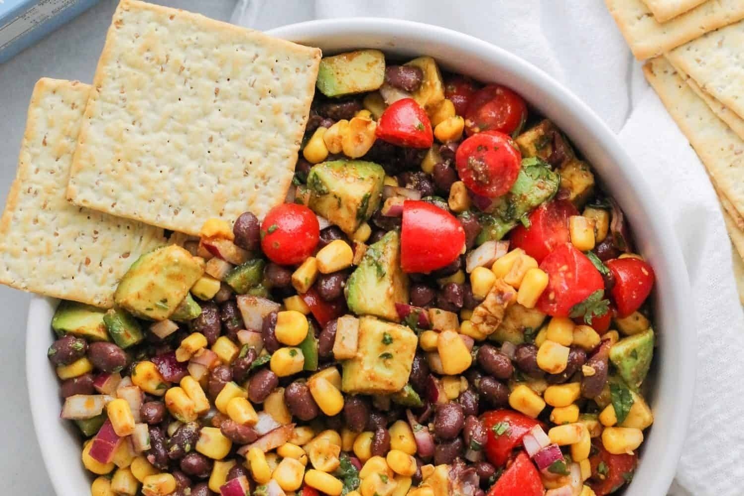 Chili Lime Avocado Black Bean Dip | Wellington Crackers