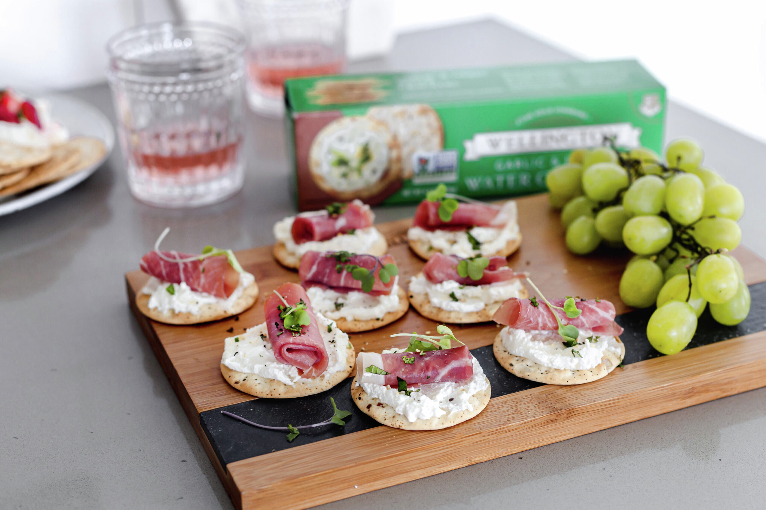 Ricotta and Prosciutto Cracker