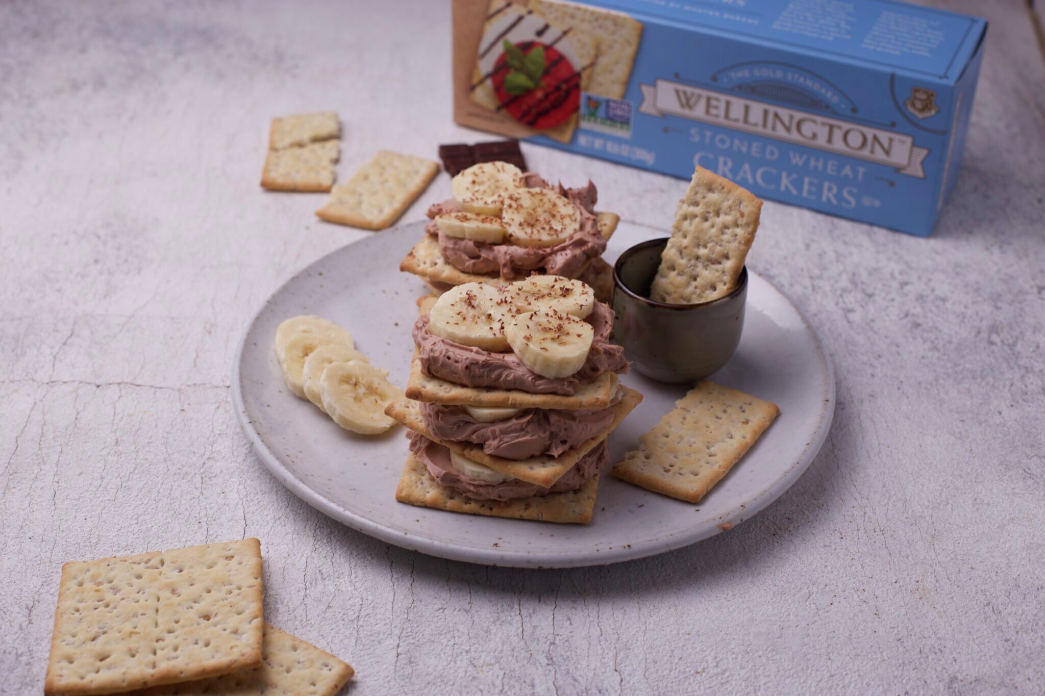 Banana Chocolate Hazelnut Bites | Wellington Crackers