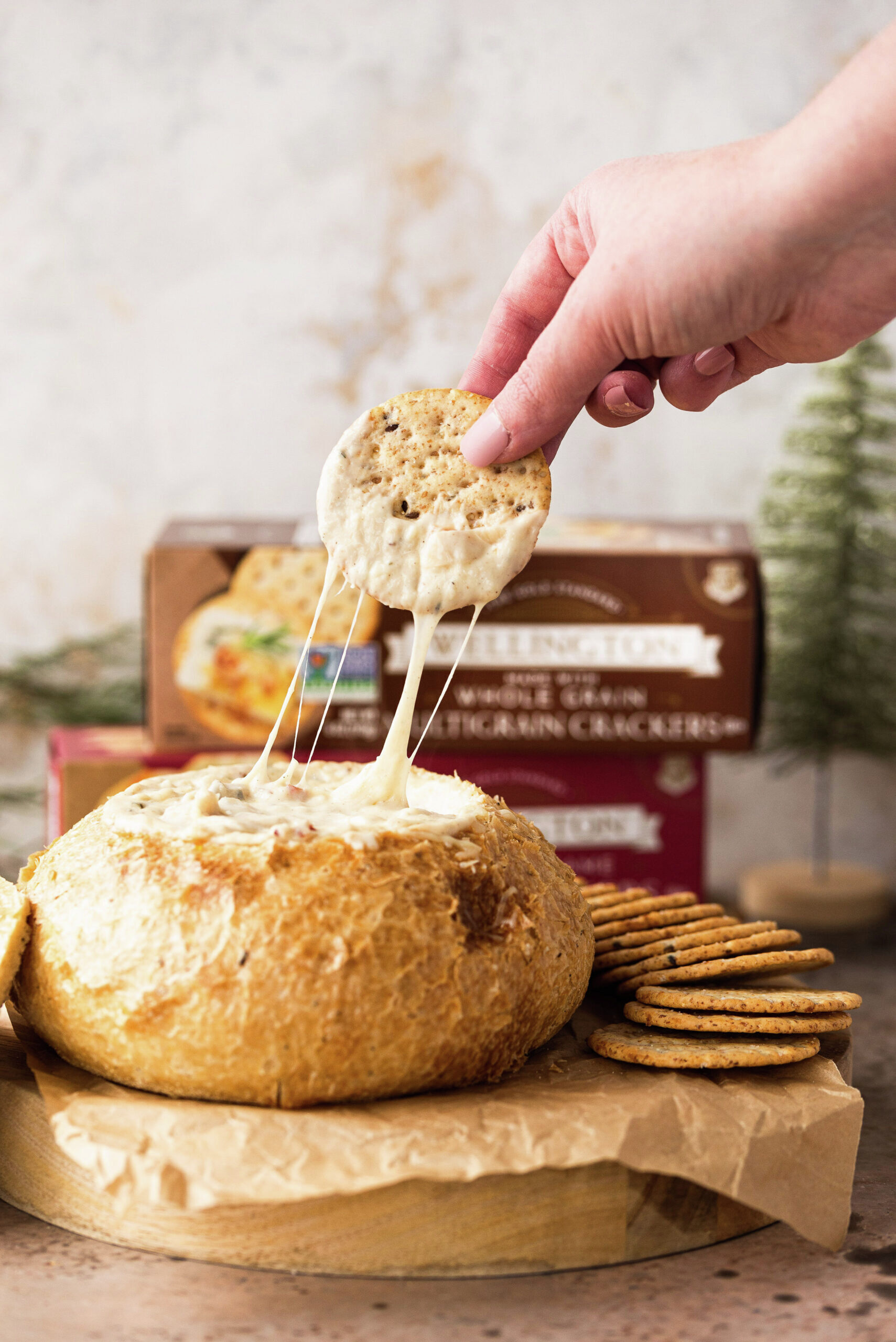 Cheesy Bacon Jam Bread Bowl