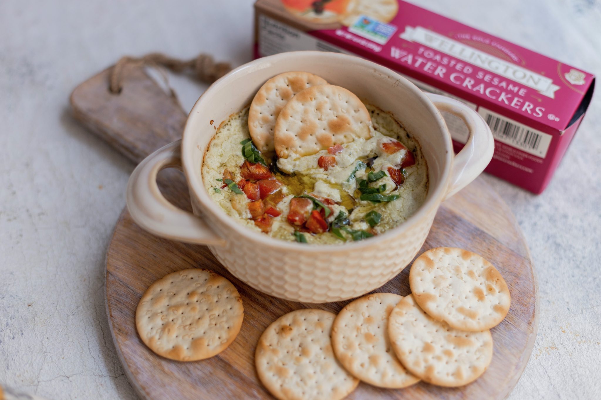 Cheesy Caprese Dip | Wellington Crackers