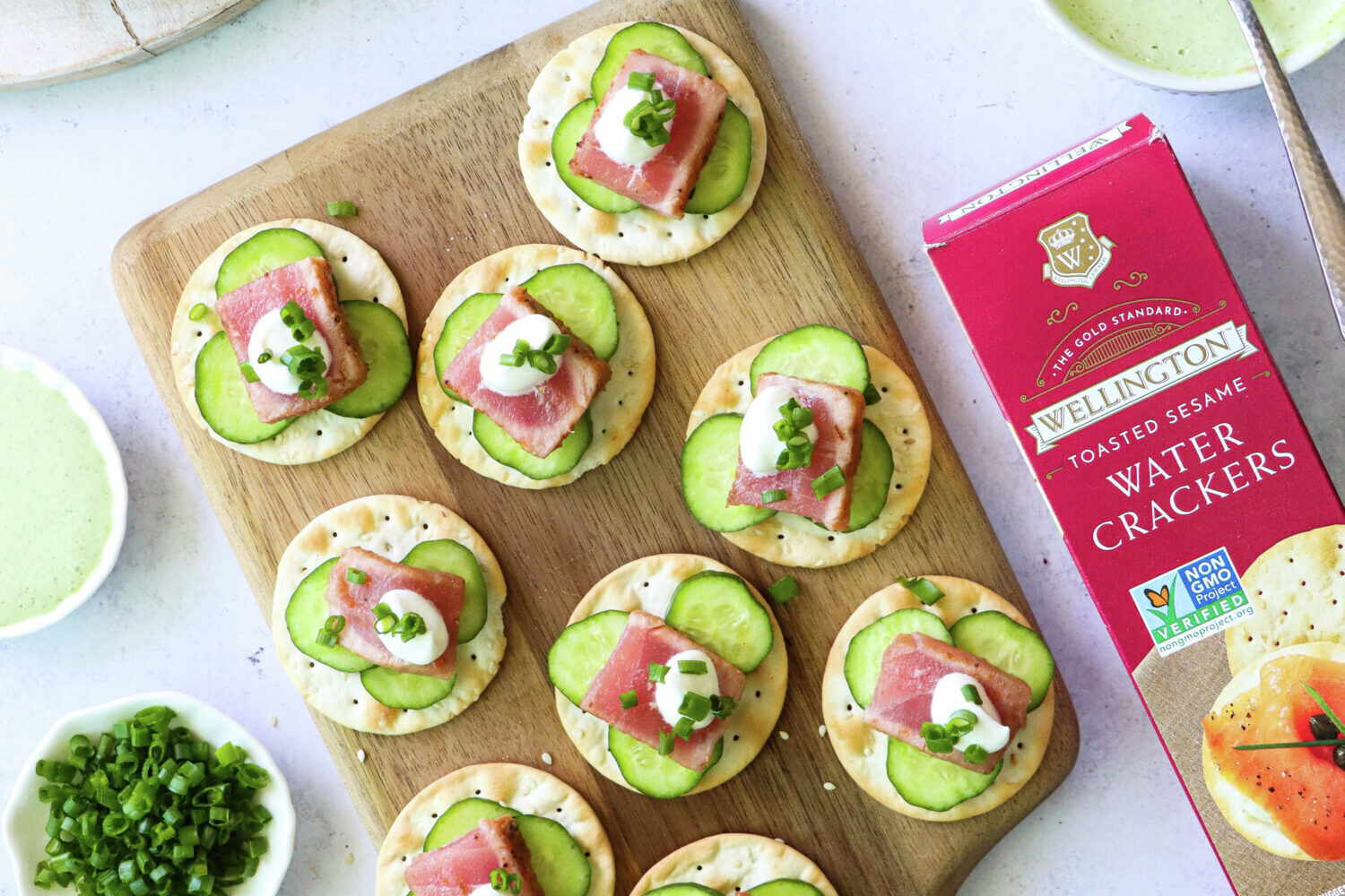 Ahi Tuna Bites Wellington Crackers