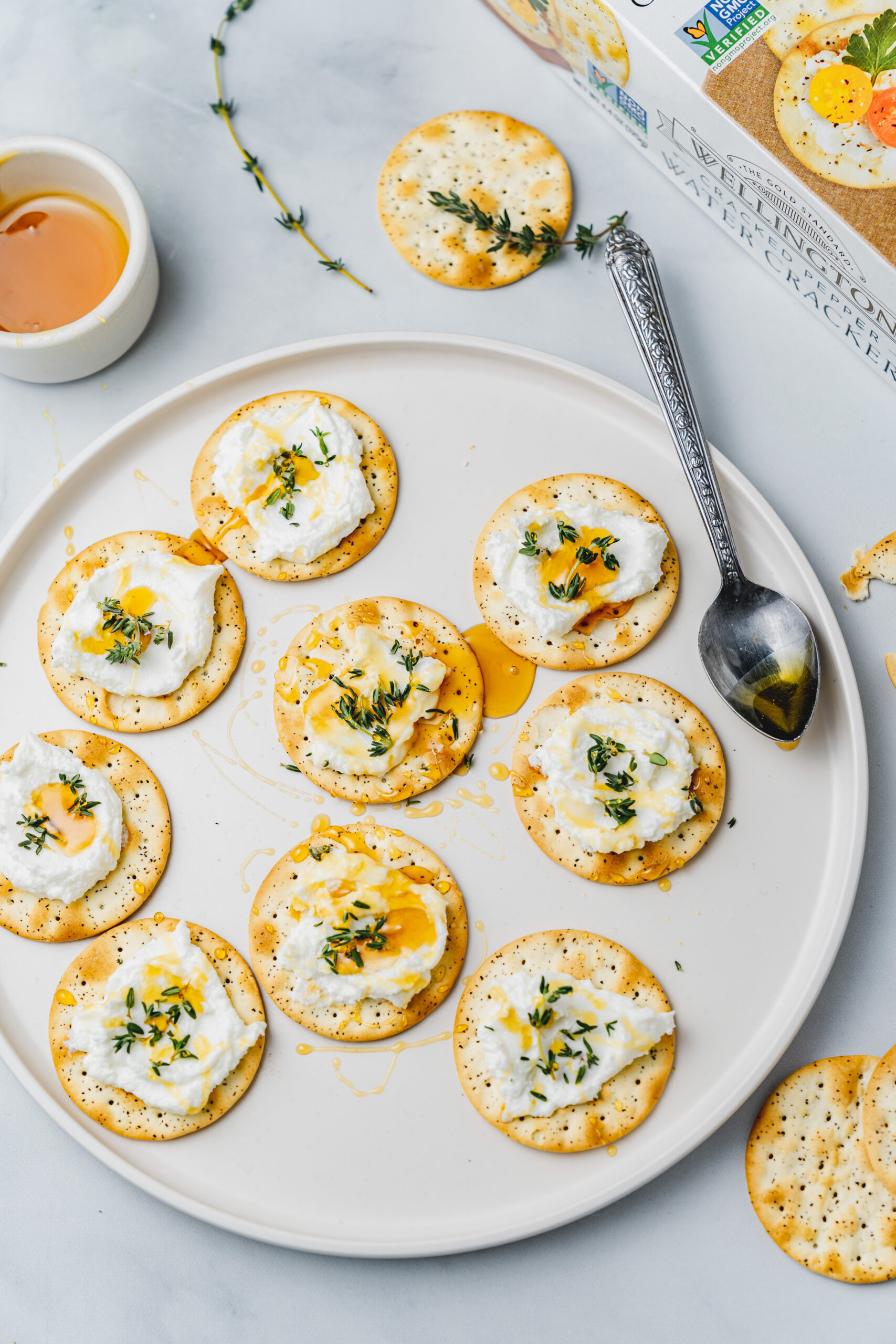 Goat Cheese and Honey Crackers
