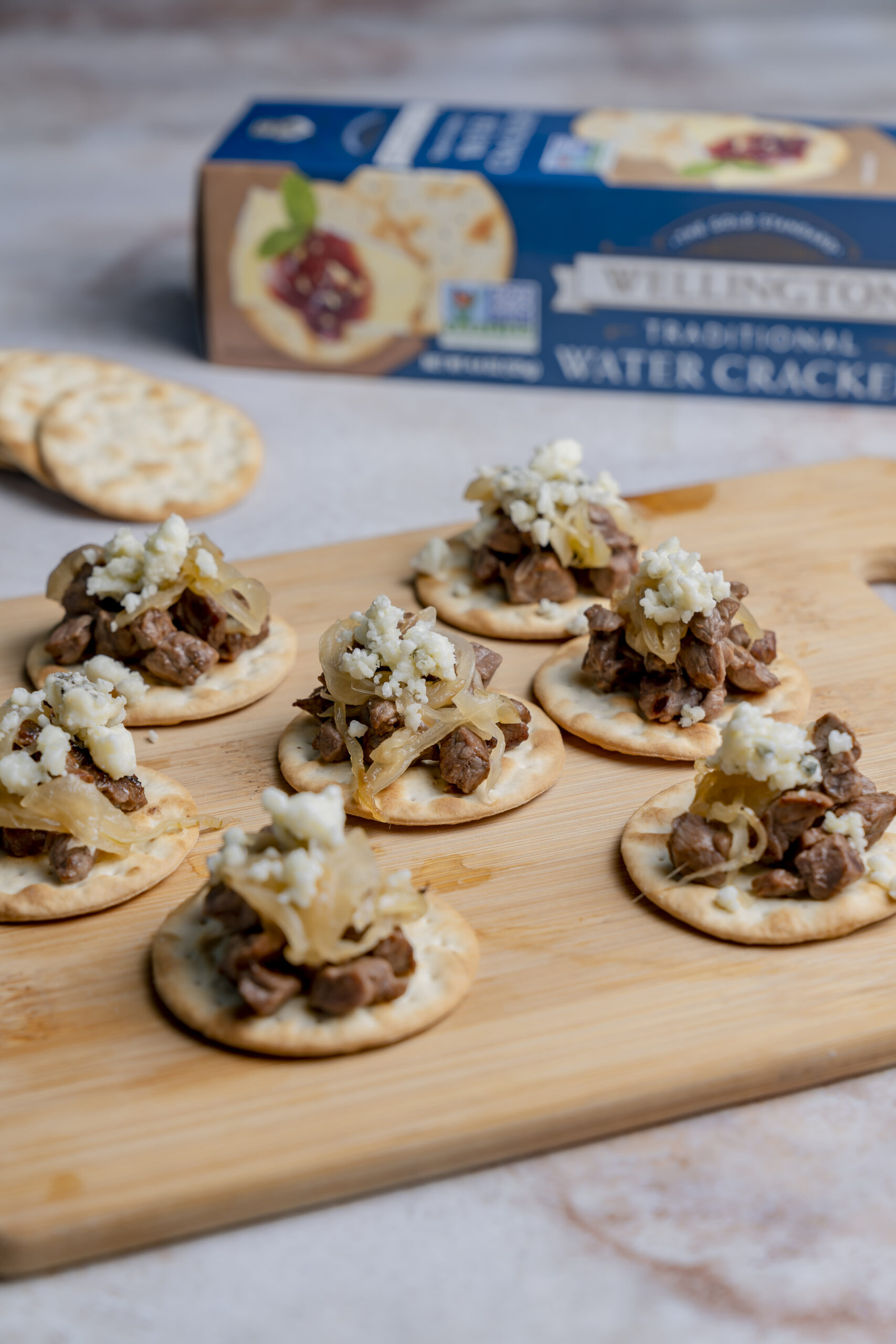 Blue Cheese and Caramelized Onion Steak Bites