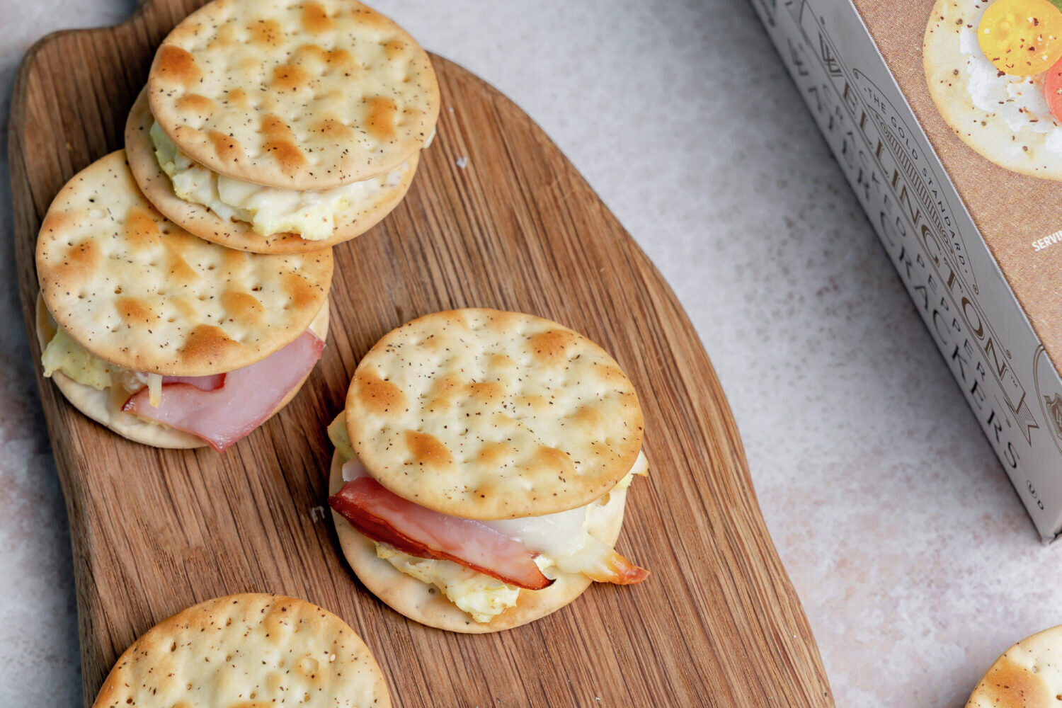Ham and Cheese Baked Bites | Wellington Crackers