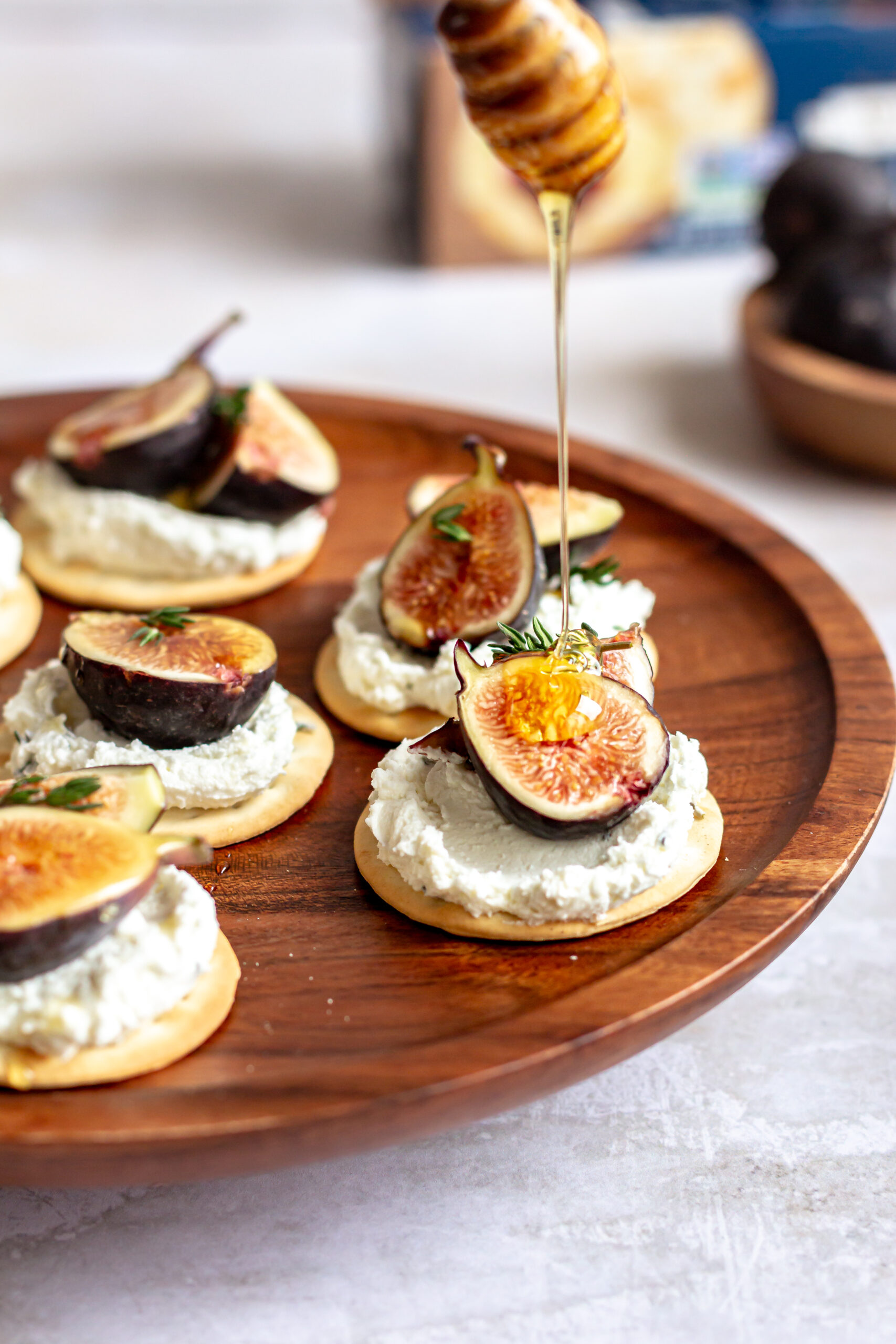 Honey and Fig Bites with Goat Cheese