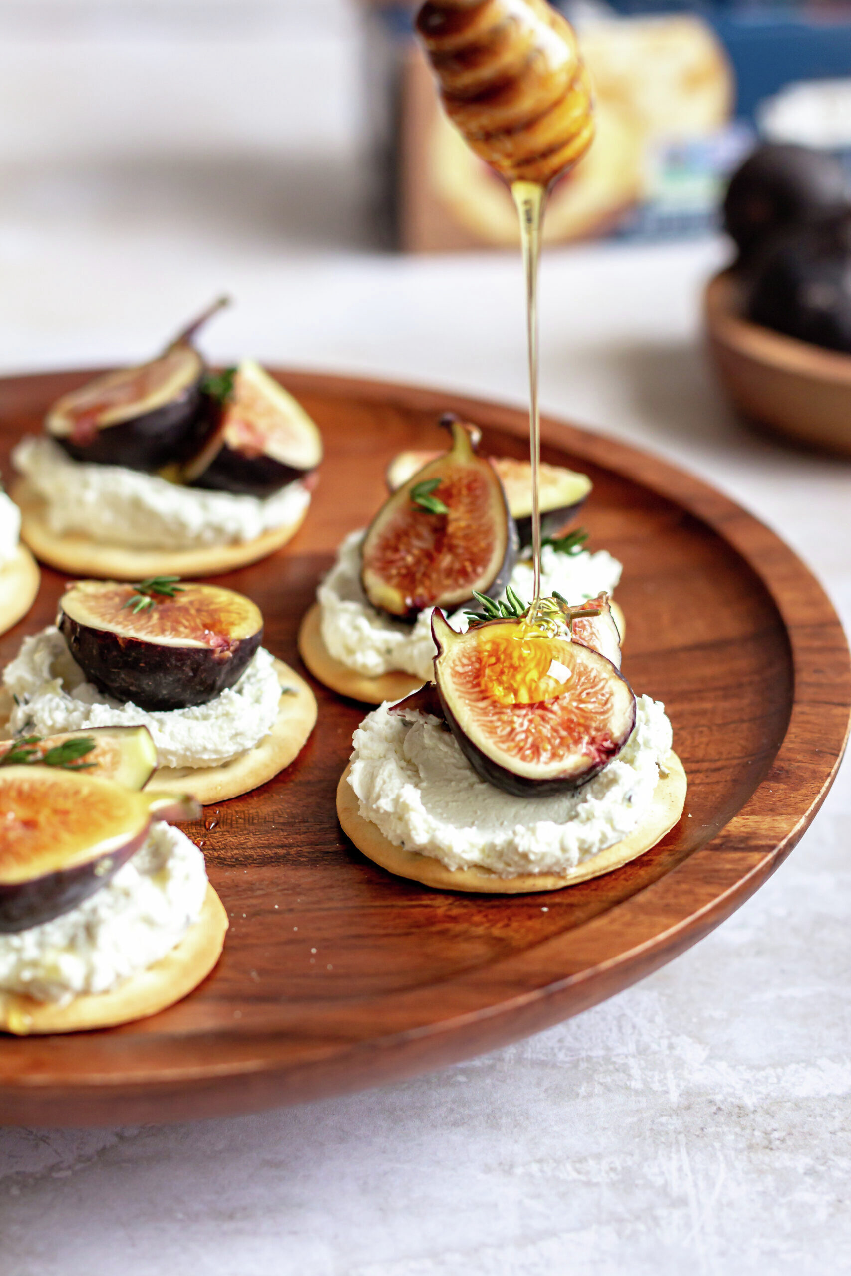 Honey and Fig Bites with Goat Cheese